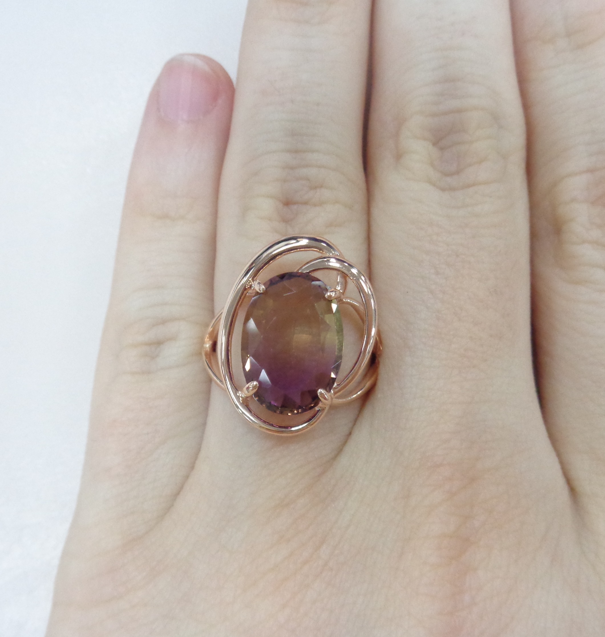 Серебряное кольцо с аметрином